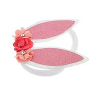Healvian Cute Pink Bunny Ear Headband for Babies and Kids Made of Soft Nonwoven Polyester Material, Maintains Shape Perfectly for Easter Party and Everyday Wear Accessories
