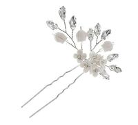 Healvian Dazzling Diamond Hairpin u Shape Flower Clip for Women Headdress Accessory for Girls Ladies