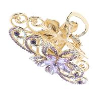 Healvian Decorative Clip Rhinestones Large Flower Hair Clamp for Girls Secure Grip Hair Accessory for Various Hairstyles and Occasions