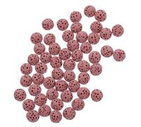 Healvian Deep Red 6mm Volcanic Lava Rock Diffuser Beads for Essential Oils, Round Natural Scent Diffuser Stones for Aromatherapy Bracelets and Car Air Freshener Crafting