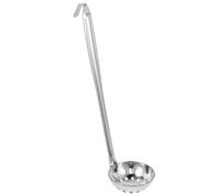 Healvian Deep Stainless Steel Slotted Ladle with Large Bowl and Hook Handle for Asian Hot Pot and Home Use
