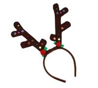 Healvian Deer Antler Headband for Christmas Adorable Xmas Reindeer Headdress for Boys and Girls and Adults for Festive Parties and Celebrations Bright Colors Fits
