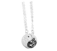 Healvian Delicate Chinese Dragon Tai Necklace Pendant for Couples Matching Friendship Necklaces for Two Lightweight Symbolic Jewelry Celebrating Love and Family Affection