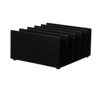Healvian Desktop Metal Mail Holder Black Letter Organizer for Desk with Layered Compartments, Sturdy Iron Construction, Easy Categorization, Modern Minimalist Design for Office