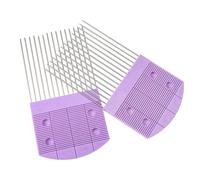 Healvian DIY Quilling Tools Paper Carding Holder 2Pcs Plastic Handle Stainless Steel Teeth for Crafting Flowers and Leaves