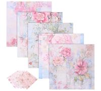 Healvian DIY Scrapbooking Paper Sheets for Crafts Decorative Journal Paper Collection Material for Handmade Albums and Card Making