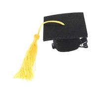 Healvian Doctoral Hat Headpiece Graduation Cap Accessory Party Hairpin School Hat Clip Tassel Decor