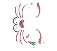 Healvian Easter Bunny Face Stickers Temporary Body Decals Sparkling Bunny Cosplay Decoration for Party Makeup Festive Face Jewels Easy Application Comfortable Wear for Masquerades and