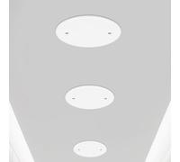 Healvian Electrical Box Caps Round Flat Ceiling Hole Covers 4Pcs Plastic Blanking Plates with Screws for Ceiling Hole Concealment in Living and Work