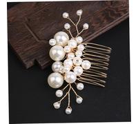 Healvian Elegant Bridal Pearl Hair Comb Wedding Hair Accessory for Women and Delicate Side Hairpiece with Secure Hold for Weddings Proms and Celebrations
