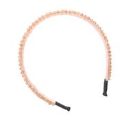 Healvian Elegant Crystal Headband for Women Comfortable Beaded Headdress with Simple Design Feminine Charm Hair Accessory for Parties and Formal Events Khaki Color