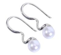 Healvian Elegant Geometric Pearl Drop Earrings for Women Lightweight Dangle Jewelry for Everyday and Special Occasions Minimalist Fashion Eardrops