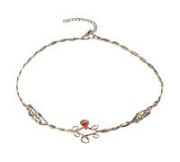 Healvian Elegant Metal Wire Twisted Headband for Lady, Comfortable and Easily Fixed Hair Accessory in Red, for Anniversary Celebration and Birthdays