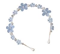 Healvian Elegant Pearl Flower Headband for Charming Hairband Accessory with Bright Luster Creative Floral Headdress for Birthday Wedding Communion and Daily Wear