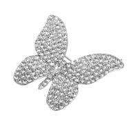 Healvian Elegant Rhinestone Butterfly Brooch Pin for Women Vintage Inspired Crystal Wings Lapel Pin Secure Fastening Versatile Dress Accessory for Party Coat Sweater Scarf Decoration