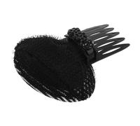 Healvian Elegant Rhinestone Flower Hair Comb for Wedding Bridal Veil Invisible Bangs Design with Crown Volume Boost Seamless Flyaway Control Headpiece for Women