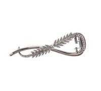 Healvian Elegant Rhinestone Wheat Hair Clip for Women Alloy Non Slip Hair Ornament with Full Sparkling Decoration Stylish Barrette for Weddings Parties and Everyday Wear