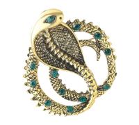 Healvian Elegant Snake Shape Rhinestone Brooch Pin for Women Unique Lapel Pin for Suits and Shawls Eye Catching Fashion Accessory to Enhance Your Style