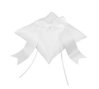 Healvian Elegant Wedding Ring Pillow Cushion with Bowknot Versatile Ring Bearer Holder for Various Wedding Settings for Beach Garden Indoor Ceremonies