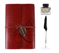 Healvian European Retro Quill Dip Pen Notebook Set with Gift Box