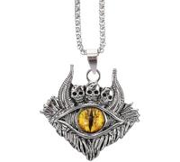 Healvian Evil Eye Necklace Pendant Clavicle Chain for Men Women Stainless Steel Symbol of Luck and Protection Unique Decorative Jewelry for Everyday Wear Gift