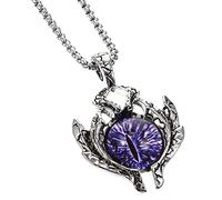 Healvian Evil Eye Pendant Necklace Turkish Style Clavicle Chain Unique Jewelry for Men Women Beautiful Decorative Accessory for Friends Family