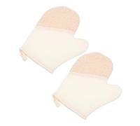 Healvian Exfoliating Bath Gloves 2pcs Natural Hemp Scrub Mitts for Deep Cleansing Suitable for Skin Types for Spa and Shower Use
