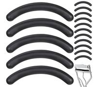 Healvian Eyelash Curler Replacement Pads Refill Cushions Black Silica Gel 16pcs with Smooth and Delicate Texture Washable for Mascara Eyeliner Or Glue Smudged Lashes