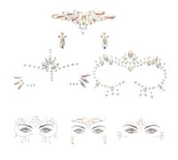 Healvian Face Gems Stickers Rhinestone Face Tattoos Does Not Leave Residue Glow in The Dark 3 Sheets Safe for DIY Makeup and Carnival Parties