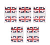 Healvian Face National Flag Stickers Waterproof Temporary Decals 5 Sets British Flag Design Sturdy Sports Match Stickers for Football Fans Patriotic Support Event Accessories