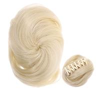 Healvian Fake Bun Hairpiece Curly Hair Clip for Messy Buns Easy Use Chignon Holder for Weddings Proms and Everyday Styles Adds Volume and Fullness to Your Hair