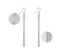 Healvian Fashion Tassel Earrings Silver Plated Long Dangle Hooks Catching Six Wire Design Easy to Wear Jewelry for Women Sold in One Pair