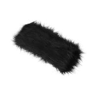 Healvian Faux Headband Warm Winter Headwrap for Women Soft Comfy Hair Accessory Black Imitated Headwrap with Sewn in Band Animal Friendly Design