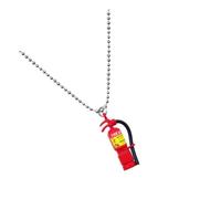 Healvian Fire Extinguisher Pendant Necklace Sweater Chain Unique Neck Accessory Gift for Women Birthday Valentine Day
