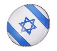 Healvian Flag Brooch Pin Round Crystal Glass Metal Friendship Badge for Jackets Hats Backpacks Creative National Symbol Accessory with Radiant Shine