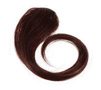 Healvian Fluffy Fake Bang Wig for Women Side Bangs Hairpiece 25cm Light Brown Synthetic Wig for Dress Up and Styling