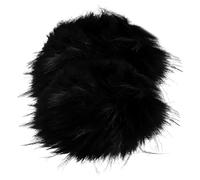 Healvian Fluffy Winter Wrist Warmers for Women and Soft Faux Cuff Wristbands Cozy Fashionable Arm Warmers Elegant Black Accessory for Cold Weather Outfits