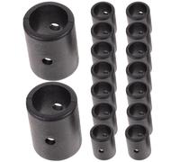Healvian Foosball Rod Caps for Replacing Lost Or Worn Plugs 16pcs Black Pvc Replacement End Covers Convenient to Install for Table Football Machine Sticks on Foosball Table Rods