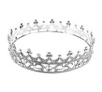 Healvian for Men Baroque Style Headdress Durable Rhinestone Decoration for Halloween Costume Parties Stage Performances Elegant Antique Design for Kings