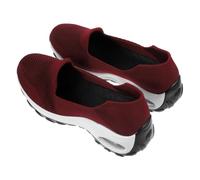 Healvian Four Seasons Breathable Slip Shallow Mouth Women Day Comfort and Style for Indoor and Outdoor Leisure Activities Dark Red