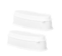 Healvian French Manicure Dipping Powder Box Set 2pcs Nail Art Tool for Home and Salon Use White Nail Powder Container Easy Access