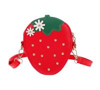 Healvian Girl's Strawberry Crossbody Bag Pink Straw Bag for Boys and Girls Tote Coin Purse
