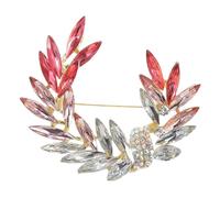 Healvian Glass Crystal Wheat Ear Brooch Pin for Weddings Parties Dazzling Formal Dress Jewelry for Women Elegant Metal Wheat Lapel Pin for Business Suits and Special Occasions