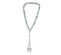 Healvian Glass Flower Bead Prayer Bracelet Islamic Rosary Colorful Design for Men Handheld Prayer Beads for Meditation and Spiritual Use