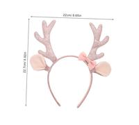 Healvian Glitter Sequin Deer Antlers Headband with Adorable Bow Holiday Hair Accessories for Christmas Parties Weddings Birthdays Festive Reindeer Horns Headwear for Women