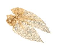 Healvian Gold Sequin Bow Hair Clip Large Sparkly Bowknot Hairpin for Women and Teens Elegant Decorative Hair Accessories for Parties and Special Events Versatile Alligator Clip for Various