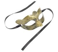 Healvian Golden Half Face for Men and Women, Plastic Material with Unique Artistic Design, Full Visibility, for Dance Parties and Masquerade Events, Retro Gr nd Roman Style