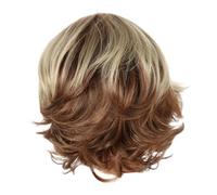 Healvian Gradient Rose Mesh Wig Lace Front Women Curly Wig Natural Real Hair for Cosplay Women