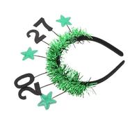 Healvian Green Star Year Headband Hair Accessory for Festive Celebrations Lightweight Comfortable Design Suitable for Party and Daily Wear
