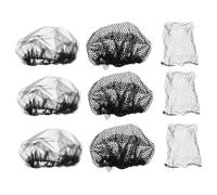 Healvian Hair Net Cover Wearing Hair Hat 9Pcs Extra Fine Large Mesh Reusable for Long Professional Dancers Company Employees in Workshop Salon
